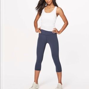 Rare Color Lululemon Align Crop (19”) Shadow Blue Nulu size 8